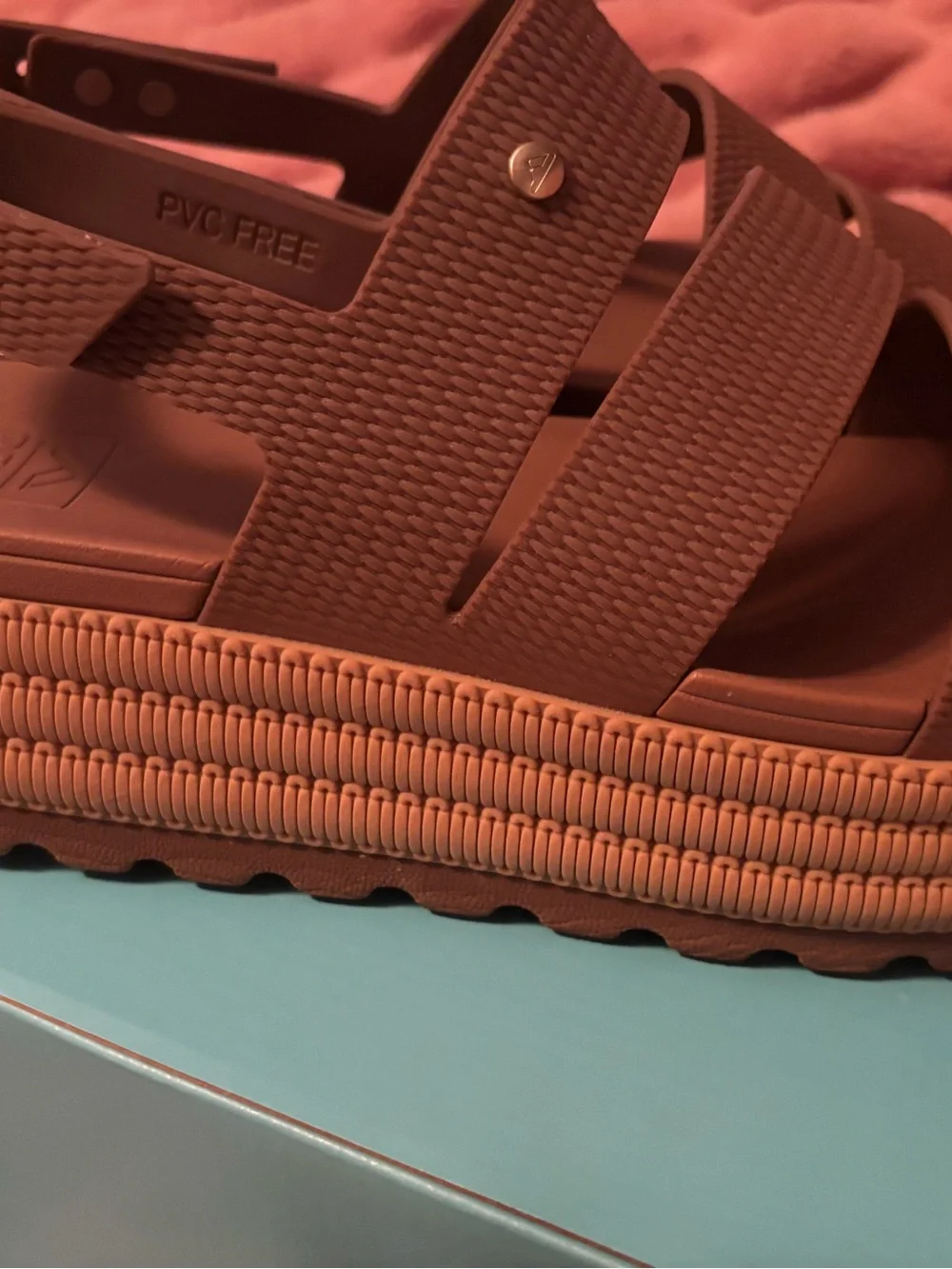 Reef Brown and Tan Platform Slingback Sandal